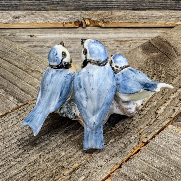 Three Little Blue Birds by Artist Gerold Porzellan, 1937-1960, Western Germany - Picture 7 of 8